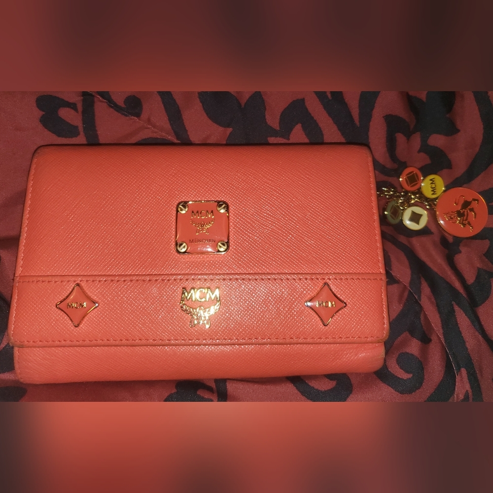MCM wallet with MCM charm preloved